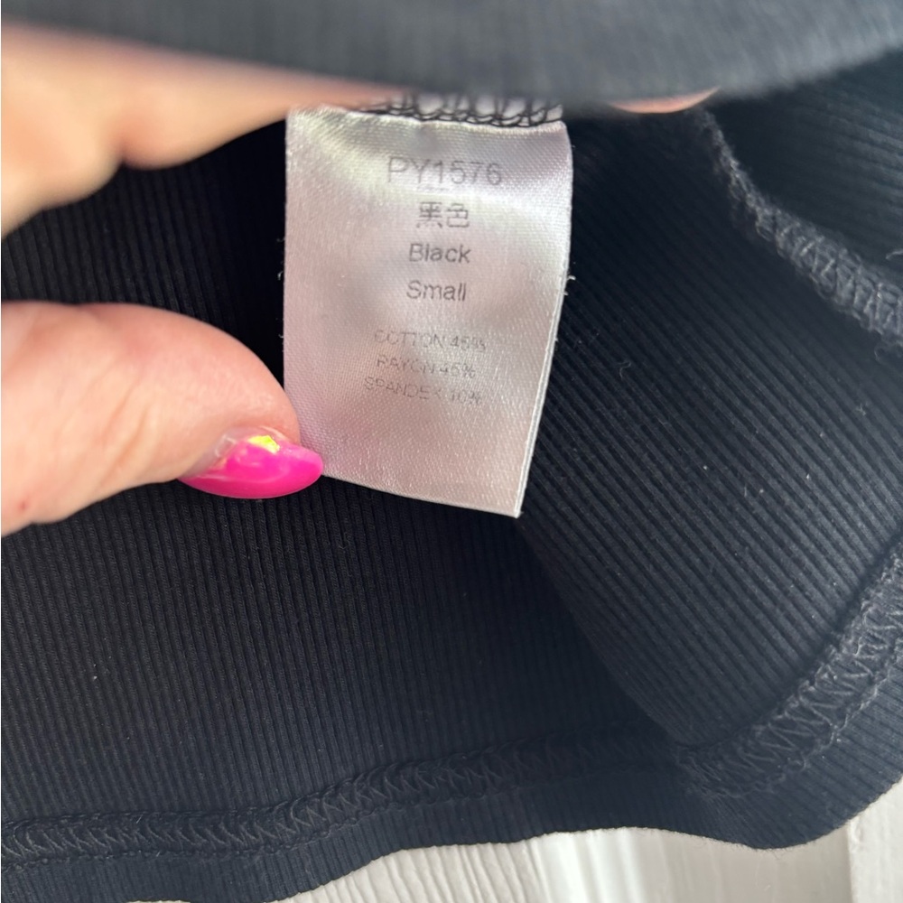 Chic Black Ruffle Sleeve Top - Picture 2 of 3